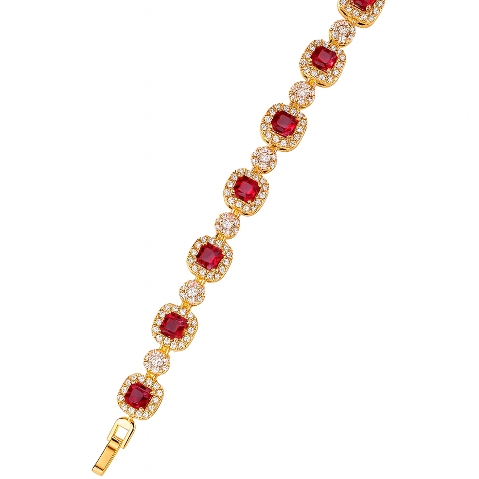 Light Luxury Sugar Cube Bracelet (Copper Plated with Rose Gold)