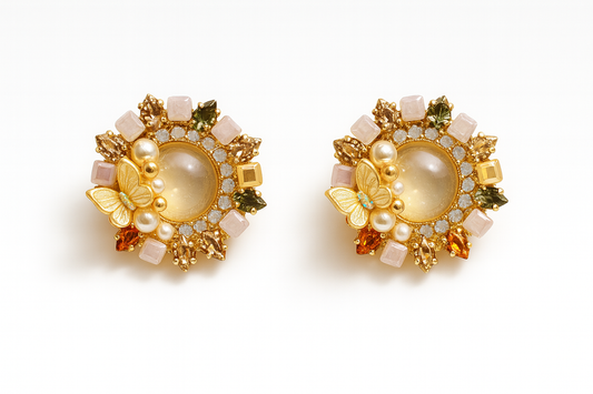 Literary Retro Butterfly Studs (925 Sterling Silver)