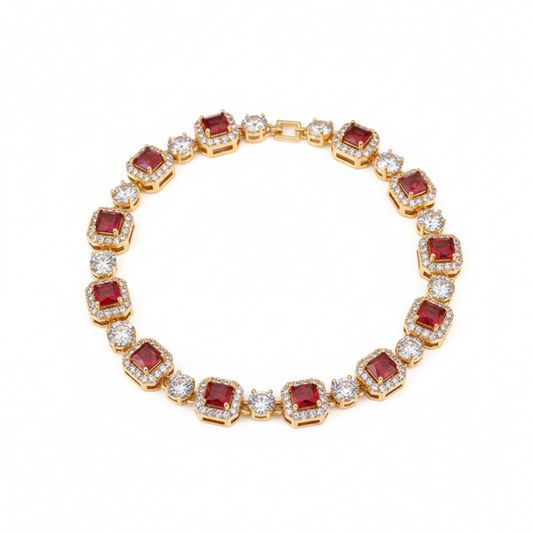 Light Luxury Sugar Cube Bracelet (Copper Plated with Rose Gold)