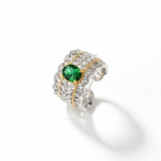 Promise Ring 8k Gold Plated Adjustable Topaz Ring