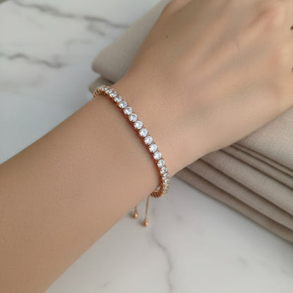 Kaloge Rose Gold Bracelet Silver sterling