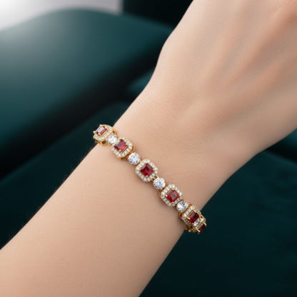 Light Luxury Sugar Cube Bracelet (Copper Plated with Rose Gold)